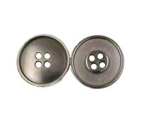 Boutons métalliques à quatre trous, 15mm/17mm/20mm/22mm, boutons rétro, Argent, 22mm 6 pièces