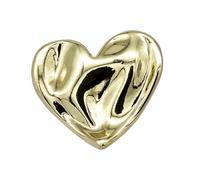 Boutons métalliques en forme de cœur de 15 à 23mm pour pulls et manteaux, Doré, 23mm-6 pièces