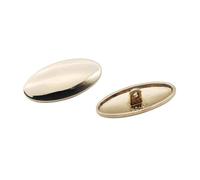 Boutons métalliques ovales à coudre en métal 33x16mm, Or, 33x16mm 5 pièces