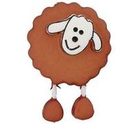 Boutons Mouton à queue Blanc 18mm X 2 -(...) - Brun Moyen marron