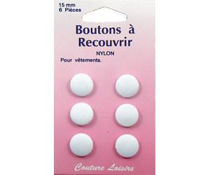 Boutons nylon n°15 à recouvrir X6