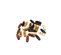 Boutons Olives longs de 20MM, 2 trous, bascule en bois, artisanat couture, accessoires bricolage, boutons Olive, vêtements, manteau, veste, Blazer, 50 pièces Pour La Couture(Mixe color)