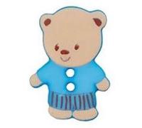 Boutons Ourson blanc 15mm X 3 - Union Knopf(...) - Bleu Bleu G