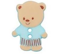 Boutons Ourson blanc 15mm X 3 - Union Knopf(...) - Bleu Clair Bleu Clair G