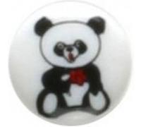 Boutons Ourson noir/blanc 15 mm X 4 - Distrifil(...) - Noir G