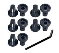 Boutons Pédale D'effet Guitare En Plastique 10 Pièces Boutons Commande Pointeurs Guitare Boutons Commande Potentiomètre Faciles À Installer