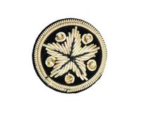 Boutons pentagrammes en métal de soie indienne brodés à la main luxe, blazer, accessoires vestimentaires, boucles Pour La Couture(COLOR 3)