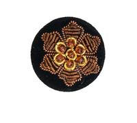 Boutons pentagrammes en métal de soie indienne brodés à la main luxe, blazer, accessoires vestimentaires, boucles Pour La Couture(COLOR 1)