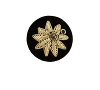 Boutons pentagrammes en métal de soie indienne brodés à la main luxe, blazer, accessoires vestimentaires, boucles Pour La Couture(COLOR 5)