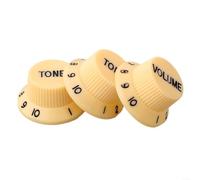 Boutons Plastique Guitare 1 Volume 2 Tonalité Légers | Couleurs au pour choix, jaune, finition lisse, aspect vintage, personnalisation facile(E)