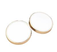 Boutons Plats En Métal, 10 Pièces, Boutons Ronds Simples, Manteau, Coupe-Vent, Pull, Décoration Pour Femmes, Grand Bouton En Alliage, 10pcs blanc, 25mm