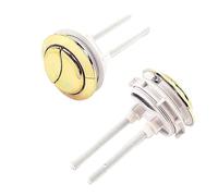 Boutons poussoirs ronds dorés for toilettes, 2 pièces, accessoires for réservoir d'eau, grands boutons de commutation à Double poussée de 58mm