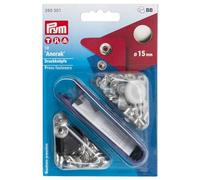 Prym Boutons-pression Anorak 15 mm laiton argenté + outil