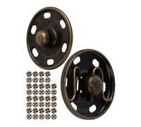 Boutons-pression à coudre, Ø 15 mm, 20 paires en couleur laiton, Fermoirs pour vêtements et textiles, Attache à ressort en métal inoxydable, Accessoires de bricolage, Boutons pour réparation d’habits