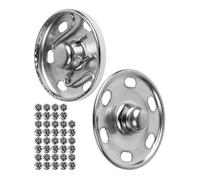 Boutons-pression à coudre, Ø 17 mm, 10 paires en argent, Fermoirs pour vêtements et textiles, Attache à ressort en métal inoxydable, Accessoires de bricolage, Boutons pour réparation d’habits, Sewing