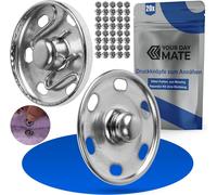 Boutons-Pression À Coudre,Ø 6 Mm,20 Paires En Argent,Fermoirs Pour Vêtements Et Textiles,Attache À Ressort En Métal Inoxydable,Accessoires De Bricolage,Boutons Pour Réparation D`Habits,Sewing