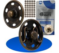 Boutons-Pression À Coudre,Ø 6 Mm,20 Paires En Couleur Laiton,Fermoirs Pour Vêtements Et Textiles,Attache À Ressort En Métal Inoxydable,Accessoires De Bricolage,Boutons Pour Réparation D`Habits