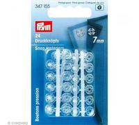 Boutons-Pression À Coudre 7 Mm Plastique Transparent