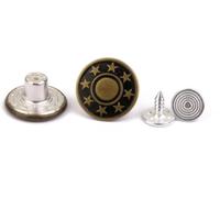 Boutons-pression à coudre, boutons-pression métall 50 boutons de fixation for jeans de style militaire