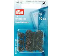 Prym Bottoni Automatici, Plastic, Nero, 10 mm, schwarz, 18 Stück, unità