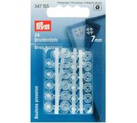 Prym Boutons-pression à coudre 7 mm plastique transparent