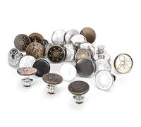 Boutons Pression Ajustables pour Jeans, 24 Pièces, Métal Zinc Alliage, Sans Clous, Réglage de la Taille, Décoratif et Réutilisable - Installation Facile, Durable et Polyvalent,