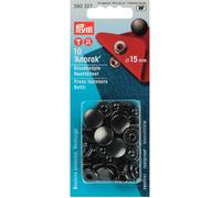 Prym Boutons-pression Anorak 100263 – Lot de 10, Ø 15 mm, Noir