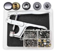 Boutons pression avec pince, bouton pression en laiton, 12,5 mm, noir, anorak pour veste en cuir, sac à main, portefeuille