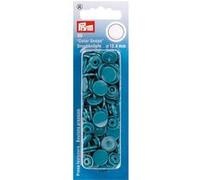 Boutons pression - Color snaps - Bleu turquoise foncé - D12,4 mm - 30 pièces Bleu