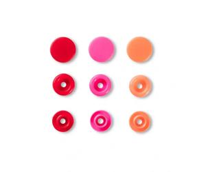 Boutons pression Color Snaps rouge/rose/pêche Prym Love - Prym 393002