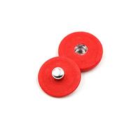 Boutons-pression en cuivre et tissu - Lot de 10 - Idéal pour couture et bricolage, rouge vif, 18 mm