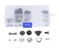 Boutons-pression en laiton, 100 paires de boutons-pression avec boîte | Sécurisez vos projets avec des boutons-pression en laiton pour chemises, chapeaux et sacs à main de plusieurs couleurs