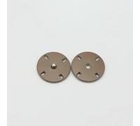 Boutons pression invisibles en métal noir et argenté, bouton rond, boucle dissimulée pour vêtements, couture, accessoires de couture, marron, 24 L, 15 mm, 10 pièces