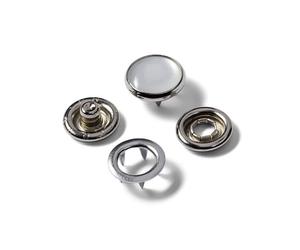 Boutons Pression Jersey Recharges Nacre 12mm X 6