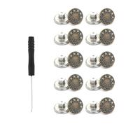 Boutons-pression métalliques sans clous 17/20 mm, boutons en jean détachables, accessoires de couture à la main DIY,couleur 27,20 mm 20 pièces
