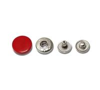 Boutons-pression pour tissu, Boutons-pression, lot de 20 boutons métalliques à coudre for vêtements, orange, 10 mm, tailles 15/18/20/23/25(Red,15mm 633#)