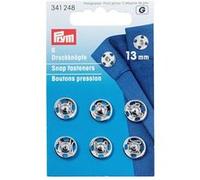 Boutons Pression Prym à coudre Laiton 13mm Noir/Argent 6 pièces Argent