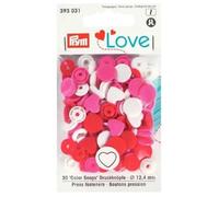 Boutons pression Prym love coeur col assort.