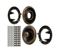 Boutons-pression sans couture, Ø 18 mm, 20 paires en couleur laiton, Fermoirs pour textiles fins et élastiques, Pas de pré-perforation nécessaire, Accroche en métal, Accessoires de couture maison