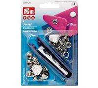 Prym Bouton-pression sans couture 390120 «Jersey» capuchon lisse 10 mm argenté
