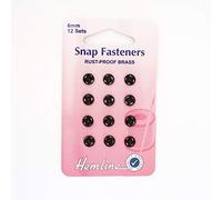 Boutons Pressions 6mm : Mercerie Couture - Noir