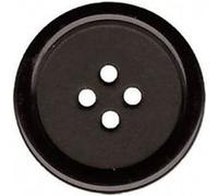Boutons rebord 4 trous 20mm X 3 - Union Knopf(...) - Noir Noir G