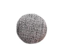 Boutons recouverts de tissu 10 pcs, Gris, 25mm