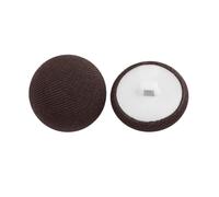 Boutons recouverts de tissu, 30 boutons de pied haut recouverts tissu champignon multicolore 10-25mm(Dark Coffee,15MM)