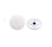Boutons recouverts de tissu, Boutons de couture ronds recouverts lin multicolores, 30 pièces, 15-30mm, for vêtements bricolage(Beige,20MM)