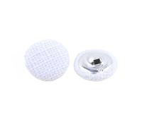 Boutons recouverts de tissu, Boutons de couture ronds recouverts lin multicolores, 30 pièces, 15-30mm, for vêtements bricolage(White,28MM)