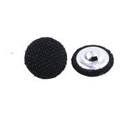 Boutons recouverts de tissu, Boutons de couture ronds recouverts lin multicolores, 30 pièces, 15-30mm, for vêtements bricolage(Black,15MM)