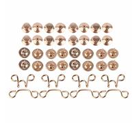 Boutons réglables et détachables avec fente flexible doré, petits accessoires de bricolage pour pantalons, jupes, boutons de taille en métal en fer, lot de 16 vis, 16 écrous, 4
