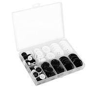 Boutons Ronds - 160X Boutons Pour Chemises, Boutons Ronds En Résine | Boutons Ronds Artisanaux, Boutons Ronds Vintage, Boutons Ronds Fantaisie, 5 Tailles Mélangées Noir Blanc Avec Boîte