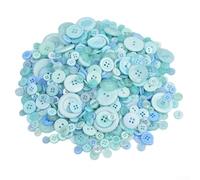 Boutons ronds colorés en résine de 13 cm pour enfants, parfaits pour la couture, les loisirs créatifs, le scrapbooking et divers projets créatifs (bleu lac)